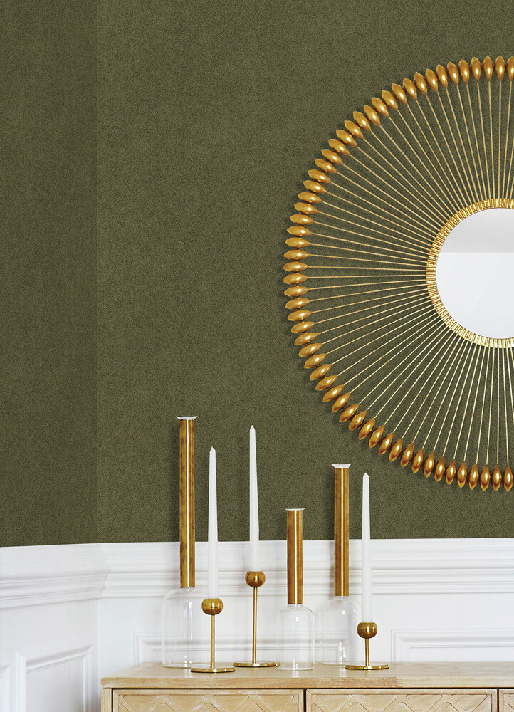 RuSuede Olive Green Peel & Stick Wallpaper